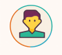 Bright avatar with bold colours