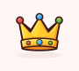 Colourful crown with gemstones